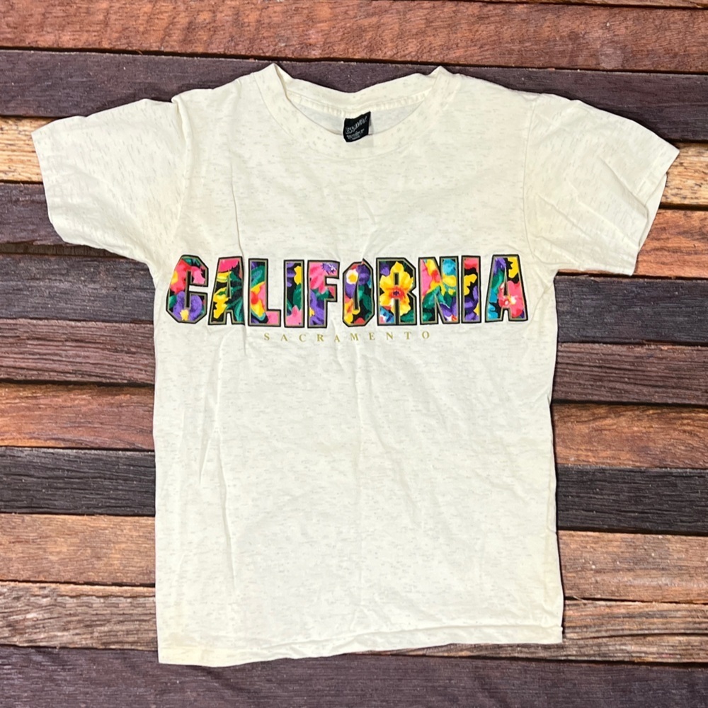 Vintage Sacramento California Travel Tourism Vacations 1990s Crewneck Tshirt